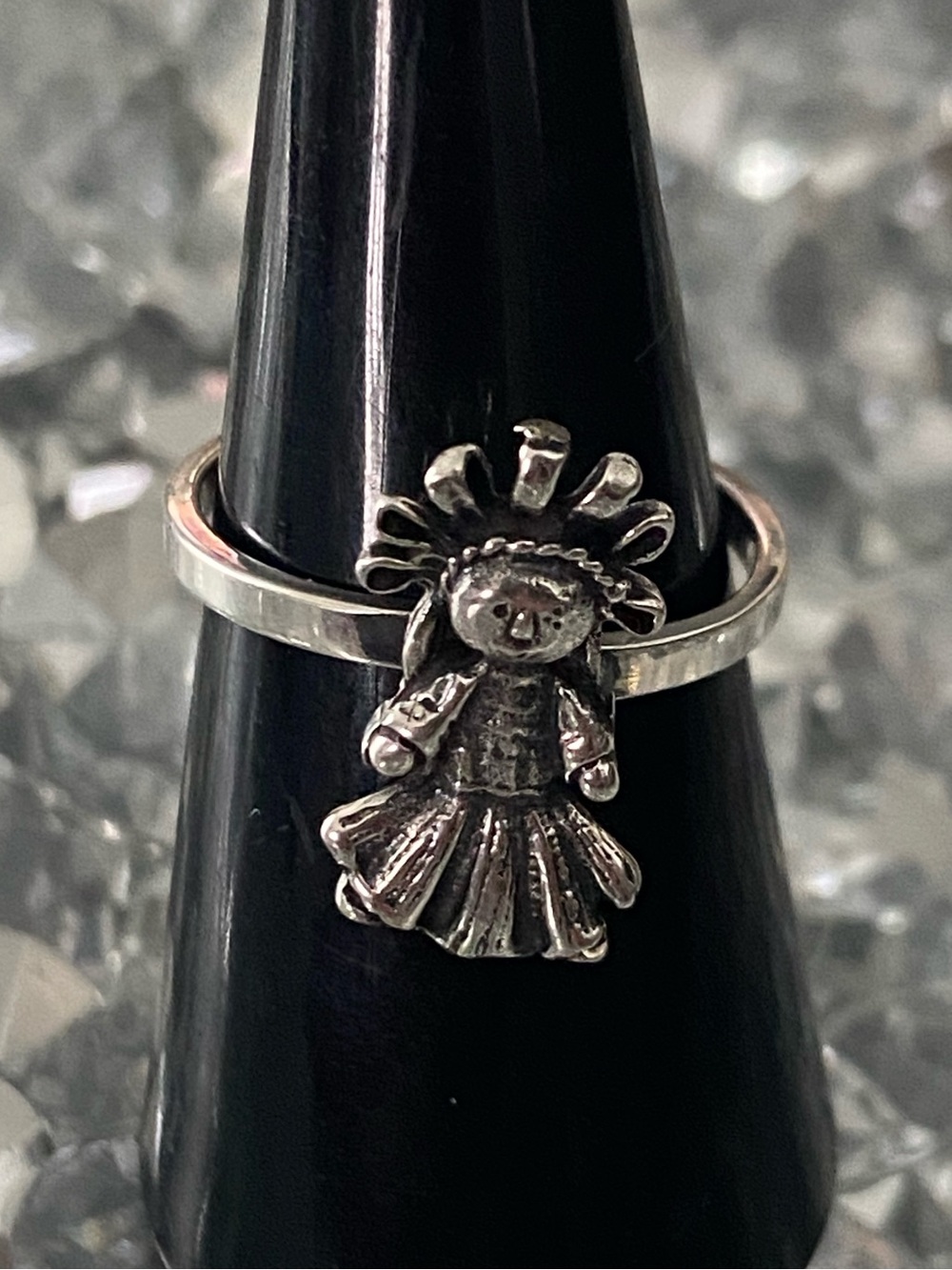 Sterling Silver 925 Mexican Lele Doll Charm Ring. Gabriela Sánchez designs